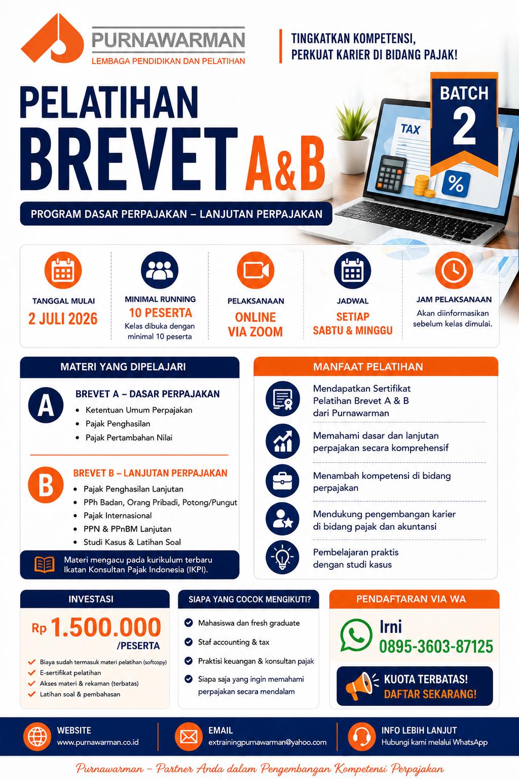 Flyer Pelatihan Brevet A & B Batch 2